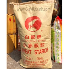 BỘT TÀN MÌ GẤU BẮC CỰC HONG KONG 25KG - POLAR BEAR BRAND WHEAT STARCH