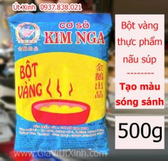 BỘT VÀNG THỰC PHẨM KIM NGA 500G – FOOD-GRADE GOLDEN POWDER – GIA VỊ TẠO MÀU VÀNG CHO SÚP, MÓN ĂN