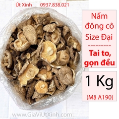 NẤM ĐÔNG CÔ KHÔ SIZE ĐẠI TUYỂN ĐẸP 500G- 1KG – TAI TO, GỌN ĐỀU – MÃ A190