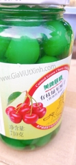 CHERRY XANH NGÂM 710G - QUẢ ANH ĐÀO XANH - CANNED GREEN CHERRY WITH OUT STEM