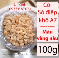 CỒI SÒ ĐIỆP KHÔ 100G - 250G - 500G - SCALLOP ADDUCTOR MUSCLE - A7 (MÀU VÀNG NÂU)