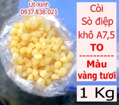 CỒI SÒ ĐIỆP KHÔ 1KG - SCALLOP ADDUCTOR MUSCLE - A7,5 TO (MÀU VÀNG TƯƠI)