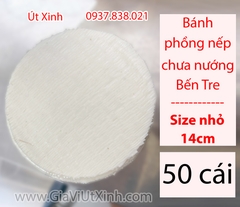 BÁNH PHỒNG NẾP BẾN TRE (CHƯA NƯỚNG) 14CM – BỊCH 50 CÁI – KẸP SẦU RIÊNG