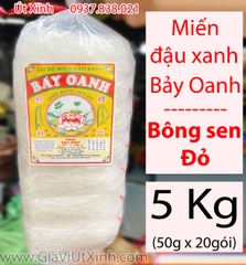 MIẾN ĐẬU XANH BẢY OANH 5KG – HIỆU BÔNG SEN ĐỎ – LOẠI 50G X 20 GÓI