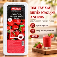 DÂU TÂY XAY NHUYỄN ĐÔNG LẠNH ANDROS 1KG – STRAWBERRY FROZEN PUREE