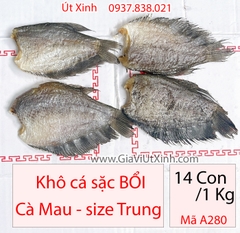 KHÔ CÁ SẶC BỔI CÀ MAU 14 CON/1KG – KHÔNG ĐẦU – SIZE TRUNG – A280