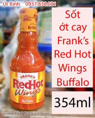 SỐT ỚT CAY FRANK'S RED HOT WINGS SAUCE BUFFALO- SỐT CÁNH GÀ 354ML