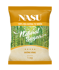 ĐƯỜNG VÀNG NASU 1KG - ĐƯỜNG MÍA TỰ NHIÊN - NATURAL SUGAR