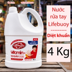 NƯỚC RỬA TAY LIFEBUOY VITAMIN+ CAN 4KG – SẠCH 99,9% VI KHUẨN [NT]