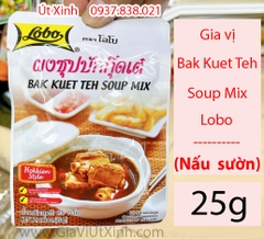 GIA VỊ BAK KUET TEH SOUP MIX LOBO 25G - NẤU TRÀ XƯƠNG SƯỜN