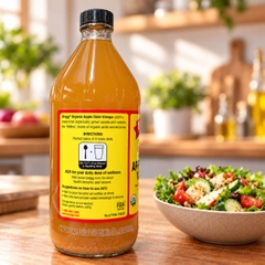 GIẤM TÁO HỮU CƠ BRAGG MỸ 946ML – ORGANIC APPLE CIDER VINEGAR (CÓ DẤM CÁI)