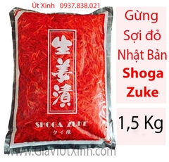GỪNG SỢI ĐỎ NHẬT BẢN SHOGA ZUKE 1,5KG - ĂN KÈM SUSHI, SASHIMI
