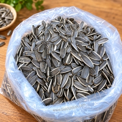 HẠT HƯỚNG DƯƠNG RANG CHÍN NGUYÊN VỎ 1KG – VỎ ĐEN SỌC TRẮNG