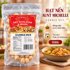 HẠT NẾN AUNT MICHELLE 500G – DRY NUTS, PEAS & BEANS CANDLE NUT WHOLE AUNT MICHELLE - HẠT LAI