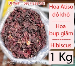 HOA ATISO ĐỎ KHÔ (NGUYÊN BÔNG) 500G- 1KG - HOA BỤP GIẤM- HIBISCUS