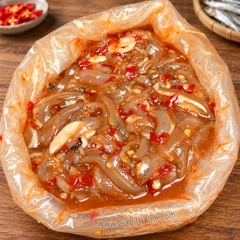 MẮM CÁ CƠM CHUA 1KG – MẮM CÁ CƠM NGUYÊN CON TRỘN ỚT TỎI