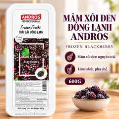 MÂM XÔI ĐEN ĐÔNG LẠNH ANDROS 600G – FROZEN BLACKBERRY (NGUYÊN TRÁI)