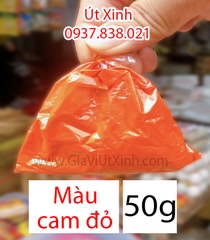 MÀU CAM ĐỎ THỰC PHẨM 50G - ORANGE RED POWDER - MÀU GẠCH TÔM - MÀU GẠCH CUA