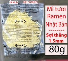MÌ TƯƠI RAMEN NHẬT BẢN SỢI THẲNG (HIKARI) 1.5MM 80G