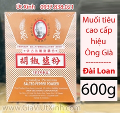 MUỐI TIÊU CAO CẤP ĐÀI LOAN HIỆU ÔNG GIÀ 600G - GRANDPA PREMIUM SALTED PEPPER POWDER