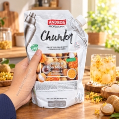 MỨT CHUNKY NHÃN & HOA MỘC TÊ ANDROS 1KG – LONGAN & OSMANTHUS (CÓ MIẾNG TRÁI CÂY)