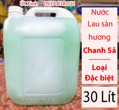 NƯỚC LAU SÀN HƯƠNG CHANH SẢ 30 LÍT - LEMONGRASS-SCENTED FLOOR CLEANER - NƯỚC LAU SÀN CAN TO