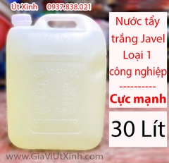 NƯỚC TẨY TRẮNG JAVEL CÔNG NGHIỆP 30 LÍT - LOẠI 1 CỰC MẠNH