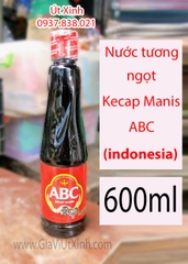 NƯỚC TƯƠNG NGỌT KECAP MANIS ABC INDONESIA 600ML - HẮC XÌ DẦU KICAP