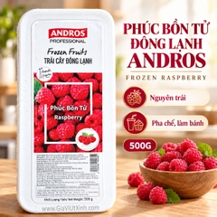 PHÚC BỒN TỬ ĐÔNG LẠNH ANDROS 500G – FROZEN RASPBERRY - MÂM XÔI ĐỎ (NGUYÊN TRÁI)