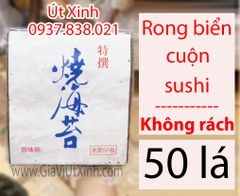 RONG BIỂN CUỘN SUSHI 50 LÁ - GIMBAP - KIMBAP (LOẠI 1), LÁ DÀY, K RÁCH. DÙNG LÀM MÓN NHẬT, HÀN - SUSHI ROASTED SEAWEED
