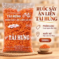 RUỐC SẤY ĂN LIỀN TÀI HƯNG 500G – TÉP KHÔ CÀ MAU LOẠI NGON ĐẶC BIỆT