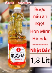 RƯỢU NẤU ĂN NGỌT NHẬT BẢN HON MIRIN 1,8 LÍT - HINODE TOKYO