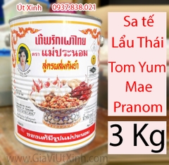 SA TẾ LẨU THÁI TOM YUM PASTE HIỆU MAE PRANOM 900G - 3KG - CHILLI IN OIL FOR TOM YUM
