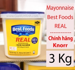 SỐT MAYONNAISE BEST FOODS REAL 3KG - MAYONNAISE KNORR