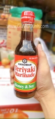 SỐT TẨM ƯỚP TERIYAKI MẬT ONG & TƯƠNG ĐẬU NÀNH 250ML - TERIYAKI MARINADE HONEY & SOY KIKKOMAN 250ML