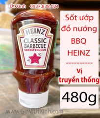 SỐT ƯỚP ĐỒ NƯỚNG BBQ HEINZ VỊ TRUYỀN THỐNG 480G - CLASSIC BARBECUE SMOKEY & RICH