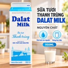 SỮA TƯƠI THANH TRÙNG DALAT MILK 950ML - NGUYÊN CHẤT