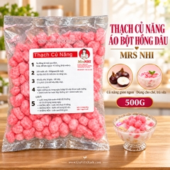 THẠCH CỦ NĂNG ÁO BỘT HỒNG DÂU MRS NHI 500G - TOPPING CHÈ, TRÀ SỮA [NT]