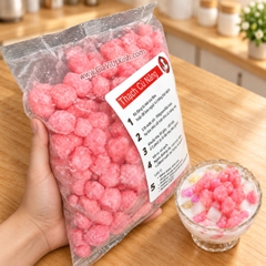 THẠCH CỦ NĂNG ÁO BỘT HỒNG DÂU MRS NHI 500G - TOPPING CHÈ, TRÀ SỮA [NT]