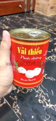 VẢI THIỀU NƯỚC ĐƯỜNG THANH HÀ 565G - LYCHEE IN LIGHT SYRUP - VẢI ĐÓNG LON