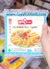 VỎ BÁNH TRÁNG BÒ BÍA LẠNH SPRING HOME 50 LÁ 19CM 550G -  VỎ HOÀNH THÁNH, CHẢ GIÒ SINGAPORE - TYJ SPRING ROLL PASTRY