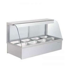 Quầy giữ nóng thức ăn 16 khay kính cong