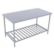 Bàn inox có 1 giá nan dưới