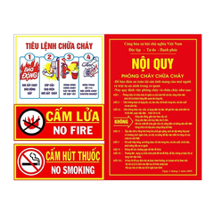 Bộ tiêu lệnh + nội quy bằng nhựa