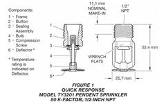 Đầu phun Spinkler Tyco TY 3201