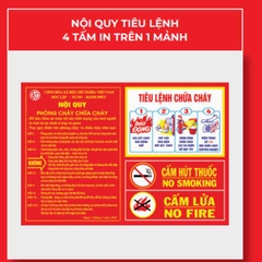 Nội quy tiêu lệnh 1 mảnh Kentom