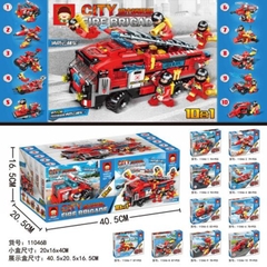 ĐCN - Bộ xếp hình đội cứu hoả thành phố 11 mẫu mã 11046B (Bán lốc 10 bộ)