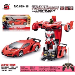 ĐCN - Xe điều khiển biến hình robot đỏ 889-18