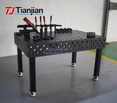 Bàn Gá Hàn Thép 3D D16 1000×1000mm Dùng Trong Cơ Khí Chính Xác