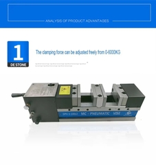 Ê tô khí nén kết hợp thủy lực, kẹp đôi DPV-6-125x2.